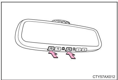 TOYOTA Avalon (2017) - Effacement de la mémoire complète de l'émetteur HomeLink® (ensemble des trois programmations) - 1
