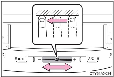 TOYOTA Avalon (2017) - ■ Réglage de la vitesse de ventilation - 1