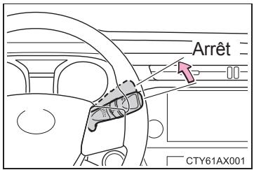 TOYOTA Avalon (2017) - Lorsque vous nettoyez le pare-brise (véhicules avec essuie-glaces de pare-brise à détecteur de pluie) - 1
