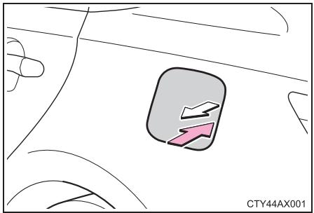 TOYOTA Avalon (2017) - Ouverture du bouchon du réservoir à carburant - 1
