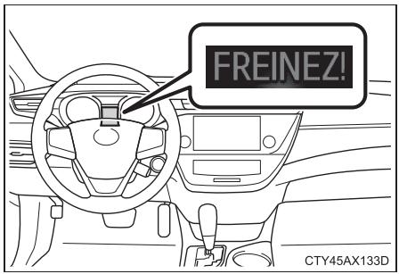 TOYOTA Avalon (2017) - Avertissement de sécurité de pré-collision - 1