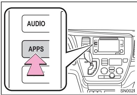 TOYOTA Sienna (2016) - Appuyez sur le bouton "APPS". - 1