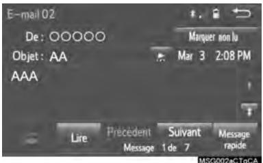 TOYOTA Sienna (2016) - COMPOSITION À PARTIR DE L'ÉCRAN DU COURRIEL/SMS/MMS - 1