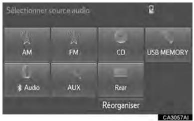TOYOTA Sienna (2016) - SELECTION D'UNE SOURCE AUDIO - 2