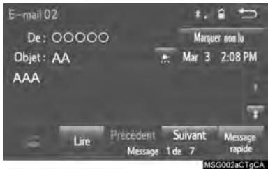 TOYOTA Sienna (2016) - MODIFICATION DES MESSAGES DE RÉPONSE RAPIDE - 1