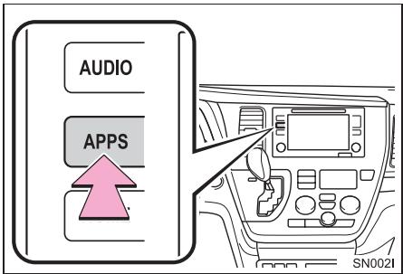 TOYOTA Sienna (2016) - Appuyez sur le bouton "APPS". - 1