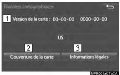 TOYOTA Sienna (2016) - VERSION DE LA BASE DE DONNÉES CARTOGRAPHIQUES ET ZONE DE COUVERTURE - 2