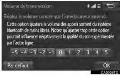 TOYOTA Sienna (2016) - RéGLAGE DU VOLUME DE TRANSMISSION - 1