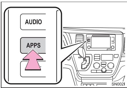 TOYOTA Sienna (2016) - Appuyez sur le bouton "APPS". - 1