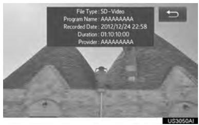TOYOTA Sienna (2016) - AFFICHAGE DES INFORMATIONS DÉTAILLÉES DE LA VIDÉO - 1