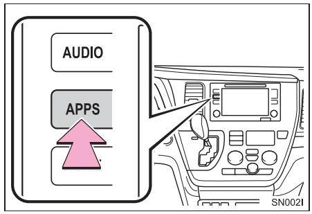 TOYOTA Sienna (2016) - Appuyez sur le bouton "APPS". - 1