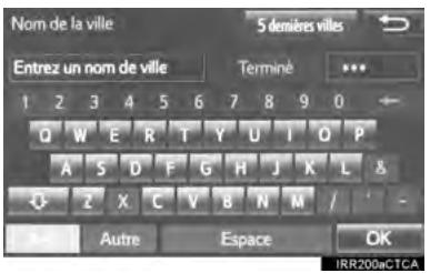 TOYOTA Sienna (2016) - UTILISATION DU CLAVIER VIRTUEL - 2
