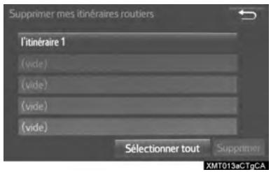 TOYOTA Sienna (2016) - SUPPRESSION D'ITINÉRAIRES PERSONNELS - 1
