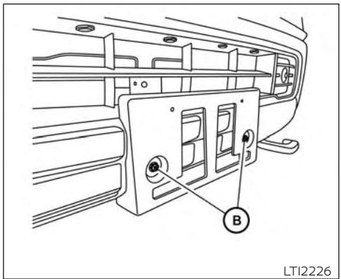 NISSAN Titan 2018 - INSTALLATION DE LA PLAQUE D'IMMATICULATION AVANT - 3