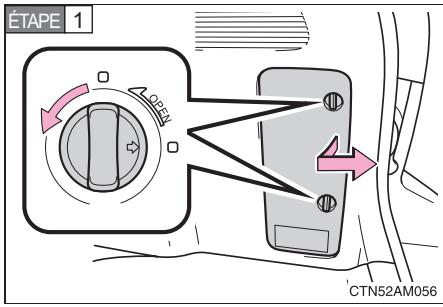TOYOTA Sienna (22010) - Accès au cric et aux outils - 1