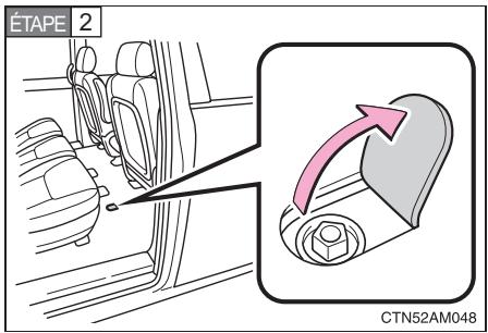 TOYOTA Sienna (22010) - Accès à la roue de secours (type A) - 1