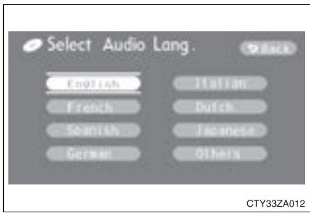 TOYOTA Sienna (22010) - Changer la langue des dialogues - 1