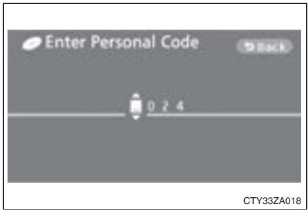 TOYOTA Sienna (22010) - Configuration des niveaux de restriction de l'utilisateur - 1