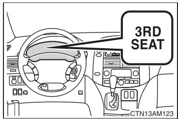 TOYOTA Sienna (22010) - Voyant “3RD SEAT” (sièges à réglage électrique de la troisième rangée) - 1