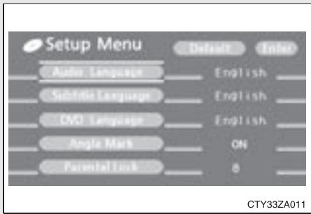 TOYOTA Sienna (22010) - 3-3. Utilisation du système audio arrière Modifier la configuration initiale - 1