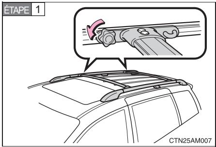 TOYOTA Sienna (22010) - Réglage de la position des traverses (sur modèles équipés) - 1