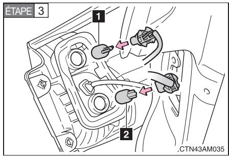 TOYOTA Sienna (22010) - ■ Feux de stationnement et clignotants avant - 5