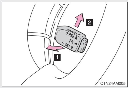 TOYOTA Sienna (22010) - ■ Annulation et reprise de la vitesse programmée - 1