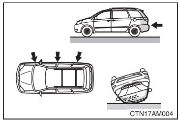 TOYOTA Sienna (22010) - ■ Types de collisions pour lesquels les sacs de sécurité gonflables SRS frontaux risquent de ne pas se déployer - 1