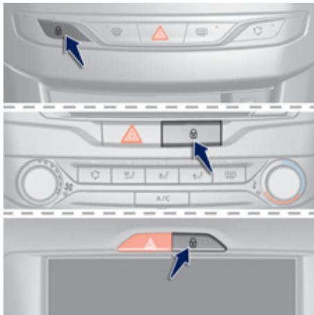 PEUGEOT 308 2 2016 - Verrouillage / déverrouillage de l'intérieur - 1
