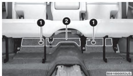 JEEP Wrangler (2024) - Tapis de l'espace de chargement (modèles quatre portes) avec trappe : - 1