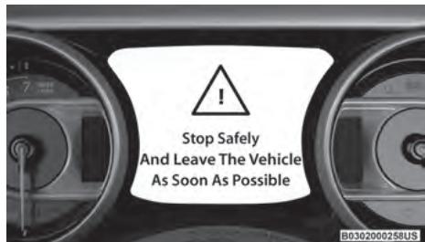 JEEP Wrangler (2024) - Stop Safely And Leave The Vehicle As Soon As Possible (Arrêtez-vous en toute sécurité et quitterze le vehicule dés que possible) — PHEV uniquement - 1
