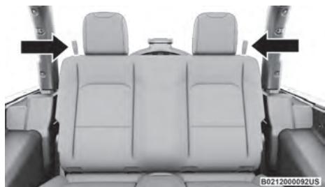 JEEP Wrangler (2024) - Appuie-tête arrriere — Modèles à deux portes - 1