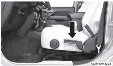 JEEP Wrangler (2024) - Réglage vers l'avant/l'arrière du siège avant à commande manuelle - 2