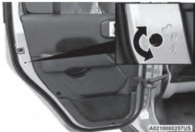 JEEP Wrangler (2024) - SYTÉME DE SûRETÉ ENFANT — PORTES ARRIÈRE - 1