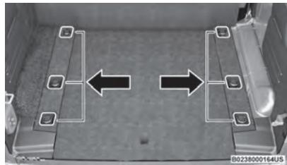 JEEP Wrangler (2024) - Crochets et boucles de fixation du chargement - 1