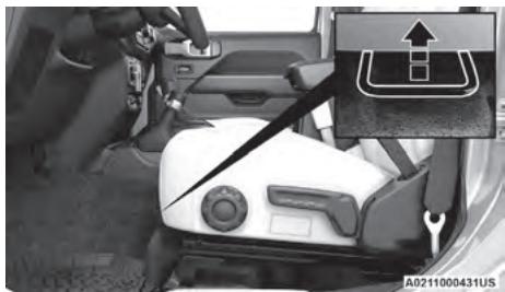 JEEP Wrangler (2024) - Réglage vers l'avant/l'arrière du siège avant à commande manuelle - 1