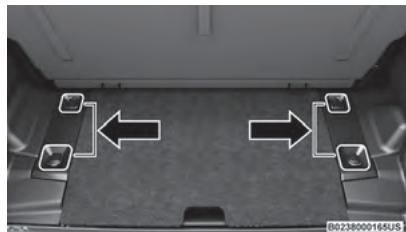 JEEP Wrangler (2024) - Crochets et boucles de fixation du chargement - 2