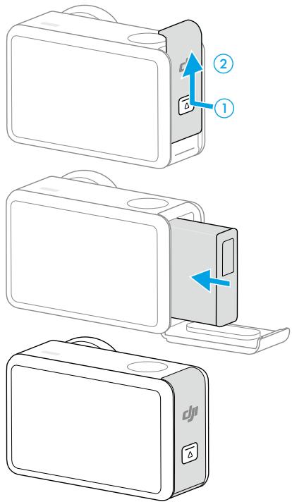 DJI OSMOACTION5PRO - Installation de la batterie - 1