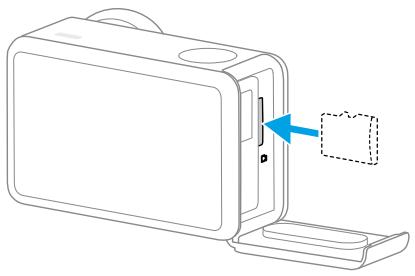 DJI OSMOACTION5PRO - Insertion de la carte microSD - 1