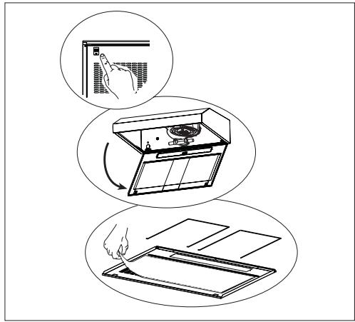 BEKO HNS61212WH - Nettoyage du filtre à graisse - 1