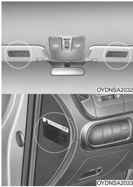 KIA Forte (2012-2016) - Étiquette d'advertissement des coussins gonflables - 1