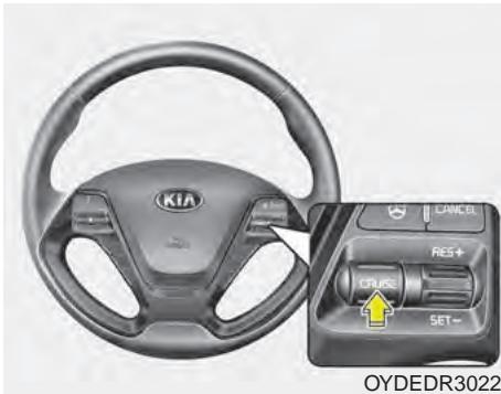 KIA Forte (2012-2016) - Pour régler le régulateur à une vitesse : - 1