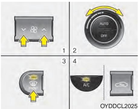 KIA Forte (2012-2016) - Dégivrage de la face extérieure du pare-brise - 1