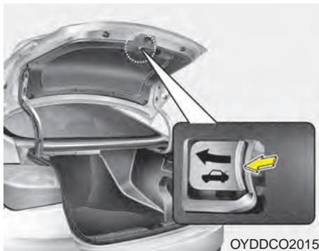 KIA Forte (2012-2016) - Ouverture d'urgence du coffre - 1