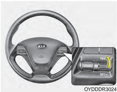 KIA Forte (2012-2016) - Pour ramener la vitesse de croisière à plus de 40 km/h (25 mi/h) environ : - 1
