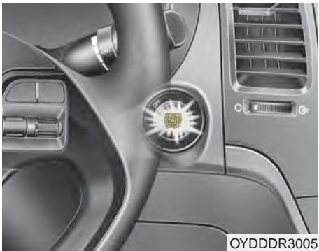 KIA Forte (2012-2016) - BOUTON DE DÉMARRAGE/ARRÊT DU MOTEUR (SI ÉQUIPÉ) - 1