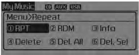 KIA Forte (2012-2016) - MENU : Mode Ma musique - 1