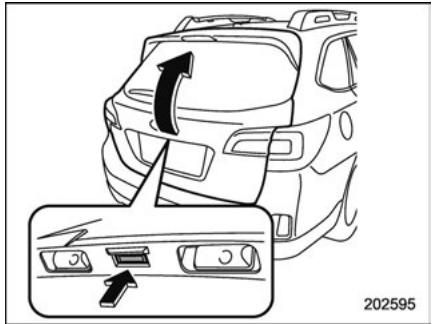 SUBARU Legacy (2016) - ▼ Actionnement au moyen des boutons sur le hayon - 1