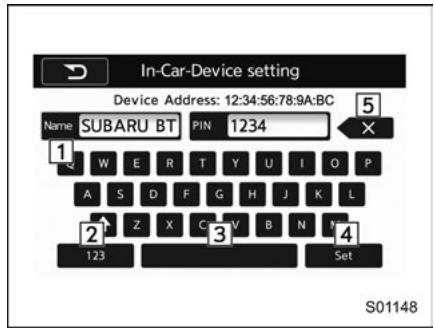 SUBARU Legacy (2016) - Saisir des lettres et des chiffres/ fonctionnement de l'écran de liste - 1