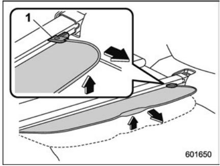 SUBARU Legacy (2016) - Mode d'emploi du rideau de couverture - 1